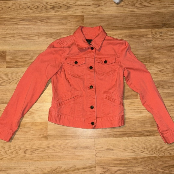 Lauren Ralph Lauren Denim Jacket P/S Women Pink Trucker Pockets LRL Jeans Co - Picture 2 of 4